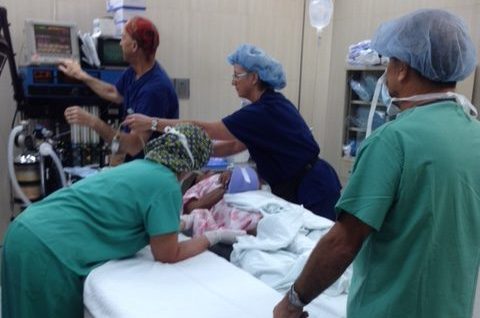 Surgical team at work in Guatemala